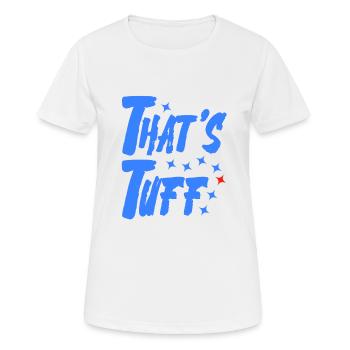 mutig blau rot - Frauen T-Shirt atmungsaktiv - Weiß - Vorne - AI Model Female 172 dark (172cm)