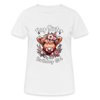 Big Sister Of The Birthday Girl - Women's Breathable T-Shirt - white - Front - AI Model Female 172 dark (172cm)