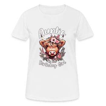 Auntie Of The Birthday Girl - Women's Breathable T-Shirt - white - Front - AI Model Female 172 dark (172cm)