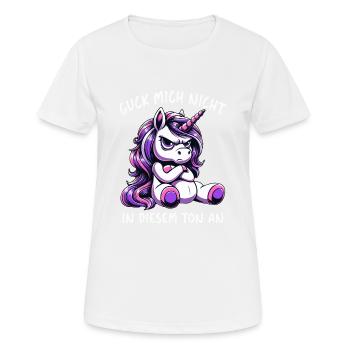 Ne me regarde pas sur ce ton - T-shirt respirant Femme - blanc - Devant - AI Model Female 172 dark (172cm)