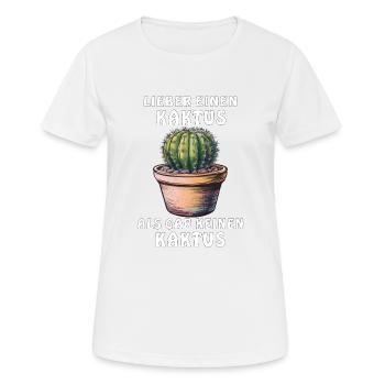 PLUTÔT UN CACTUS - T-shirt respirant Femme - blanc - Devant - AI Model Female 172 dark (172cm)