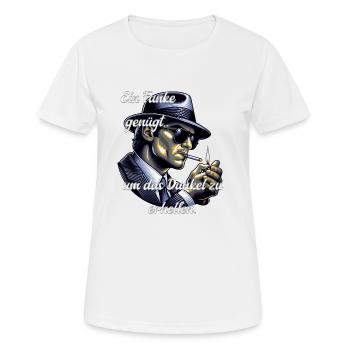 L’étincelle - T-shirt respirant Femme - blanc - Devant - AI Model Female 172 dark (172cm)