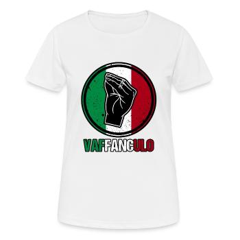 Italien Italiener Vaffanculo - Frauen T-Shirt atmungsaktiv - Weiß - Vorne - AI Model Female 172 dark (172cm)