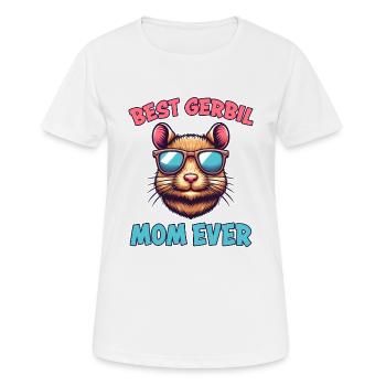 Gerbille disant Gerbille Maman Drôle Gerbille Cadeau - T-shirt respirant Femme - blanc - Devant - AI Model Female 172 dark (172cm)