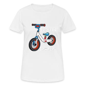 LAUFRAD BEWEGER - Frauen T-Shirt atmungsaktiv - Weiß - Vorne - AI Model Female 172 dark (172cm)