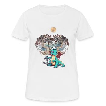 Drache Drachen maritim Matrose Matrosen Kind - Frauen T-Shirt atmungsaktiv - Weiß - Vorne - AI Model Female 172 dark (172cm)