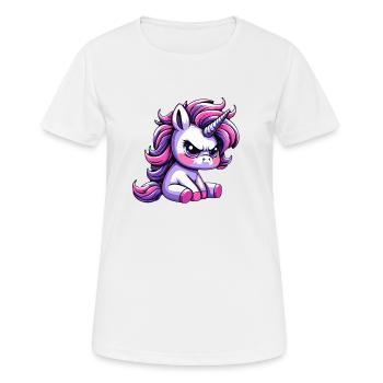 Grumpy Unicorn - Women's Breathable T-Shirt - white - Front - AI Model Female 172 dark (172cm)