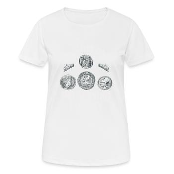 History Keeper: The Coin Collection Legacy - Frauen T-Shirt atmungsaktiv - Weiß - Vorne - AI Model Female 172 dark (172cm)