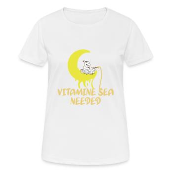 Vitamines Océan Utilisé Drôle - T-shirt respirant Femme - blanc - Devant - AI Model Female 172 dark (172cm)