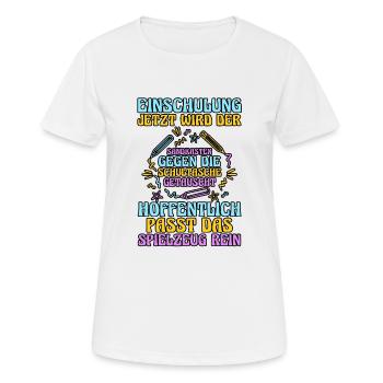 Jeunes quittant les garderies pour la rentrée scolaire Inscription des enfants à l’école - T-shirt respirant Femme - blanc - Devant - AI Model Female 172 dark (172cm)