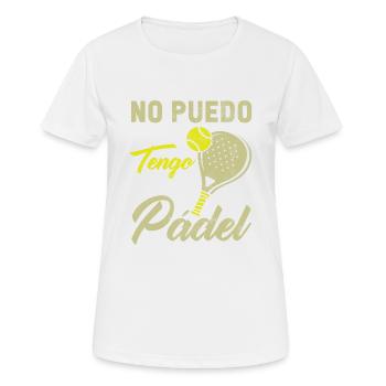 Ich kann keine Padel-Padel-Athleten haben - Frauen T-Shirt atmungsaktiv - Weiß - Vorne - AI Model Female 172 dark (172cm)