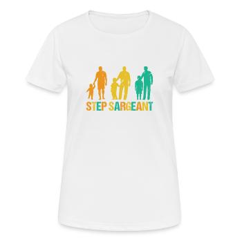 Sergent d’étape - T-shirt respirant Femme - blanc - Devant - AI Model Female 172 dark (172cm)