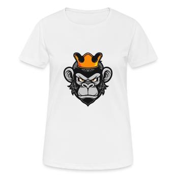 Couronne de tête de singe - T-shirt respirant Femme - blanc - Devant - AI Model Female 172 dark (172cm)