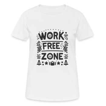 Zone sans travail - T-shirt respirant Femme - blanc - Devant - AI Model Female 172 dark (172cm)