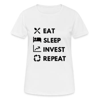 Actions Investissement Marché boursier Cours des actions boursières - T-shirt respirant Femme - blanc - Devant - AI Model Female 172 dark (172cm)