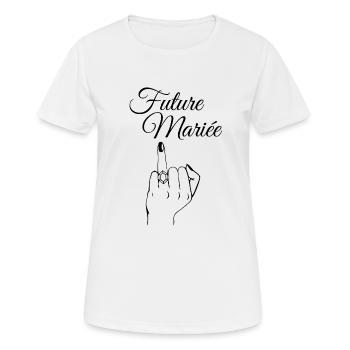 Future Mariée Rebelle - T-shirt respirant Femme - blanc - Devant - AI Model Female 172 dark (172cm)