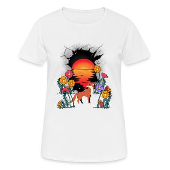 Nature Renard Renards Conte de fées Conte de fées Personnage Enfants - T-shirt respirant Femme - blanc - Devant - AI Model Female 172 dark (172cm)