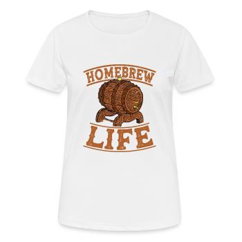 Homebrew Life Home Brewing Brewer Bière artisanale - T-shirt respirant Femme - blanc - Devant - AI Model Female 172 dark (172cm)