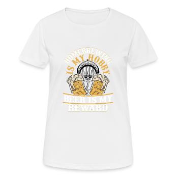 Le brassage amateur est mon passe-temps Brasseur maison Bière artisanale - T-shirt respirant Femme - blanc - Devant - AI Model Female 172 dark (172cm)