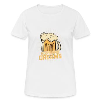 Houblon et rêves Bière artisanale Brewer Homebrew - T-shirt respirant Femme - blanc - Devant - AI Model Female 172 dark (172cm)
