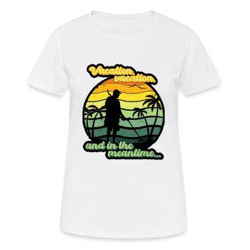 Des vacances, des vacances, et en attendant... - T-shirt respirant Femme - blanc - Devant - AI Model Female 172 dark (172cm)