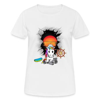 Licorne licorne marin marin marin Moin - T-shirt respirant Femme - blanc - Devant - AI Model Female 172 dark (172cm)