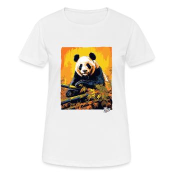 Panda im Dschungel - Frauen T-Shirt atmungsaktiv - Weiß - Vorne - AI Model Female 172 dark (172cm)