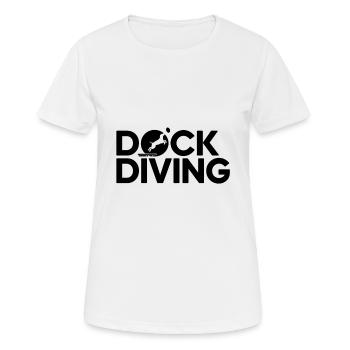 Dock Diving Dire Dog Diving Dock Diving Cadeau - T-shirt respirant Femme - blanc - Devant - AI Model Female 172 dark (172cm)