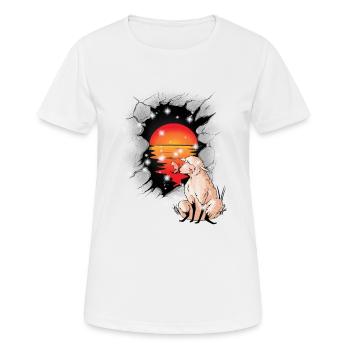 mouton mouton coucher de soleil agneau agneau enfant - T-shirt respirant Femme - blanc - Devant - AI Model Female 172 dark (172cm)