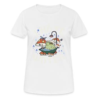 Dicton sur l’eau - T-shirt respirant Femme - blanc - Devant - AI Model Female 172 dark (172cm)