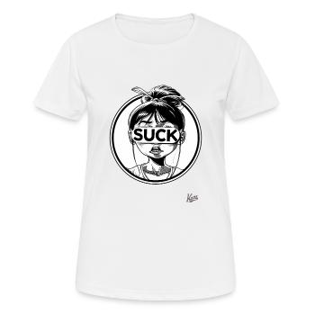 Les gens sont terribles et ennuyeux - T-shirt respirant Femme - blanc - Devant - AI Model Female 172 dark (172cm)