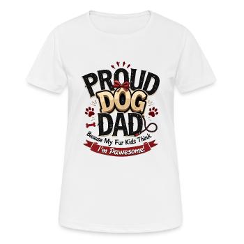DOG DAD - Women's Breathable T-Shirt - white - Front - AI Model Female 172 dark (172cm)