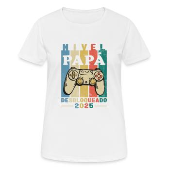 Dad 2025 Internship Funny Future Dad - Women's Breathable T-Shirt - white - Front - AI Model Female 172 dark (172cm)