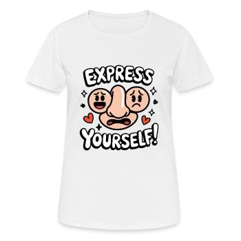 NEZ, EXPRIMEZ-VOUS - T-shirt respirant Femme - blanc - Devant - AI Model Female 172 dark (172cm)