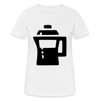 Coffee pot - Women's Breathable T-Shirt - white - Front - AI Model Female 172 dark (172cm)