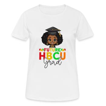 Future HBCU - Frauen T-Shirt atmungsaktiv - Weiß - Vorne - AI Model Female 172 dark (172cm)