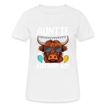Auntie Of The Birthday Boy - Women's Breathable T-Shirt - white - Front - AI Model Female 172 dark (172cm)