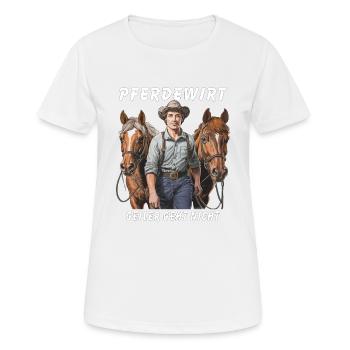 HORSE KEEPER NE S’AMÉLIORE PAS - T-shirt respirant Femme - blanc - Devant - AI Model Female 172 dark (172cm)