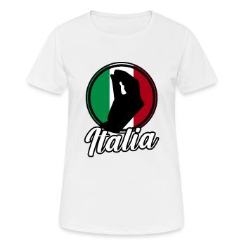 Italie Italien Italien Italie - T-shirt respirant Femme - blanc - Devant - AI Model Female 172 dark (172cm)