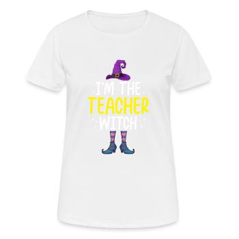 Je suis la sorcière enseignante - T-shirt respirant Femme - blanc - Devant - AI Model Female 172 dark (172cm)