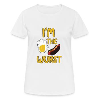 I'm The Wurst 2 - Frauen T-Shirt atmungsaktiv - Weiß - Vorne - AI Model Female 172 dark (172cm)