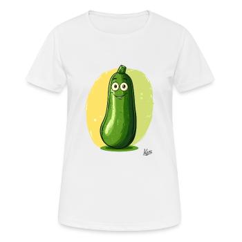 Funny, out-of-place zucchini - Women's Breathable T-Shirt - white - Front - AI Model Female 172 dark (172cm)