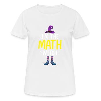 Je suis la sorcière des mathématiques - T-shirt respirant Femme - blanc - Devant - AI Model Female 172 dark (172cm)