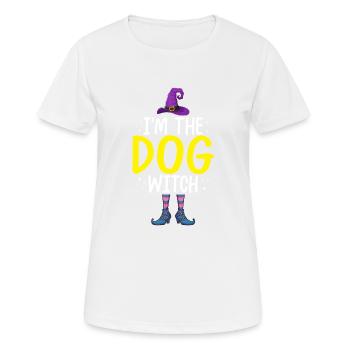 Je suis le chien sorcière - T-shirt respirant Femme - blanc - Devant - AI Model Female 172 dark (172cm)