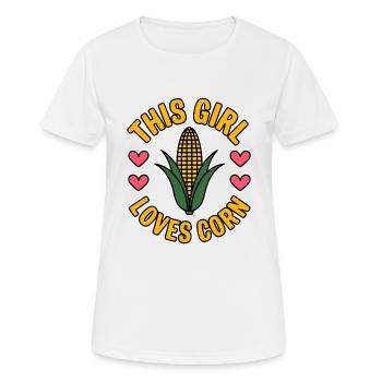 Corn on the cob saying corn funny corn on the cob gift - Women's Breathable T-Shirt - white - Front - AI Model Female 172 dark (172cm)