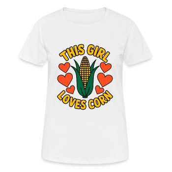 Corn on the cob saying corn funny corn on the cob gift - Women's Breathable T-Shirt - white - Front - AI Model Female 172 dark (172cm)
