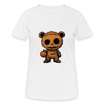 Bär Halloween Lustig Zombie - Frauen T-Shirt atmungsaktiv - Weiß - Vorne - AI Model Female 172 dark (172cm)