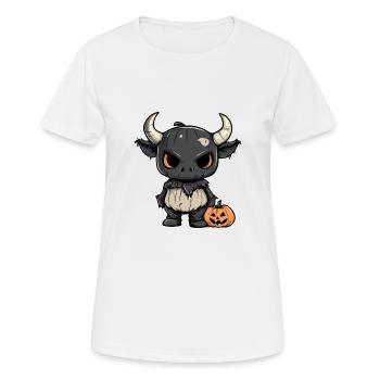 Stier Halloween Lustig Zombie - Frauen T-Shirt atmungsaktiv - Weiß - Vorne - AI Model Female 172 dark (172cm)