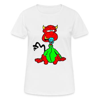 Diavoletto - Frauen T-Shirt atmungsaktiv - Weiß - Vorne - AI Model Female 172 dark (172cm)