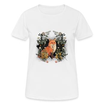 Renard Enfant Enfants Habitants de la forêt Animaux de la forêt Renarde - T-shirt respirant Femme - blanc - Devant - AI Model Female 172 dark (172cm)